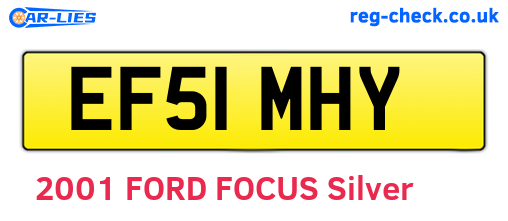 EF51MHY are the vehicle registration plates.