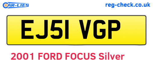 EJ51VGP are the vehicle registration plates.