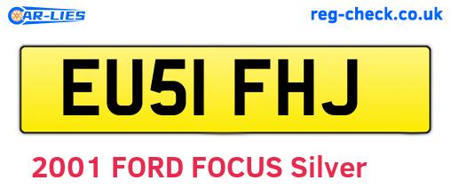 EU51FHJ are the vehicle registration plates.