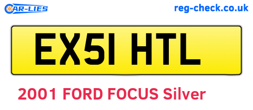 EX51HTL are the vehicle registration plates.