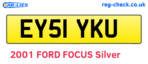 EY51YKU are the vehicle registration plates.