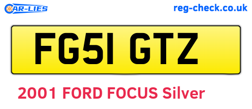 FG51GTZ are the vehicle registration plates.
