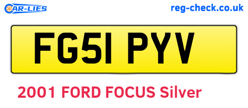 FG51PYV are the vehicle registration plates.