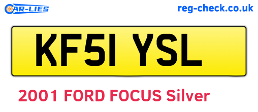 KF51YSL are the vehicle registration plates.
