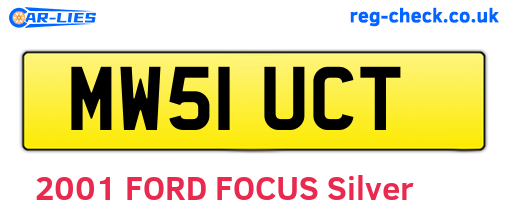 MW51UCT are the vehicle registration plates.