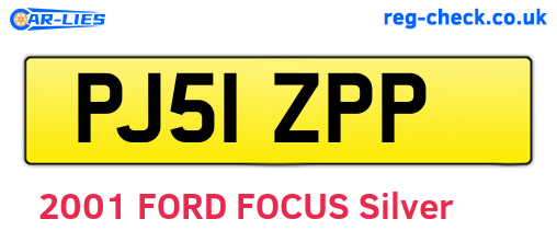PJ51ZPP are the vehicle registration plates.