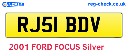 RJ51BDV are the vehicle registration plates.
