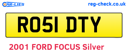 RO51DTY are the vehicle registration plates.