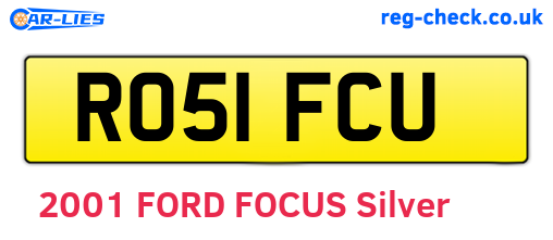 RO51FCU are the vehicle registration plates.