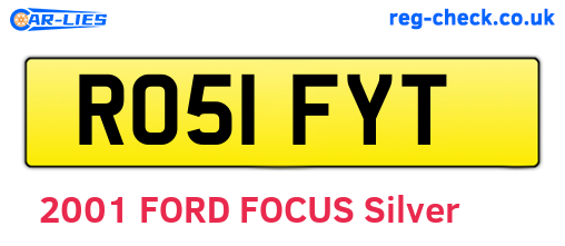 RO51FYT are the vehicle registration plates.