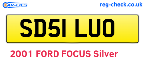 SD51LUO are the vehicle registration plates.
