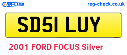 SD51LUY are the vehicle registration plates.