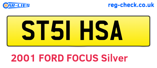 ST51HSA are the vehicle registration plates.