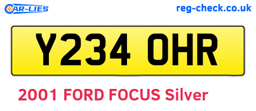 Y234OHR are the vehicle registration plates.