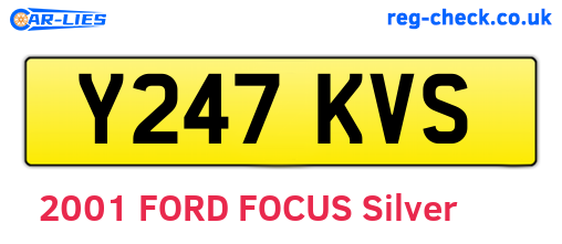 Y247KVS are the vehicle registration plates.