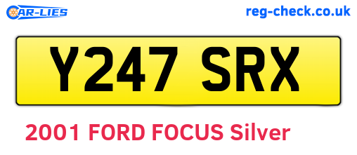 Y247SRX are the vehicle registration plates.