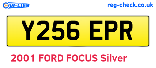 Y256EPR are the vehicle registration plates.