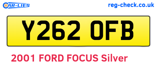Y262OFB are the vehicle registration plates.
