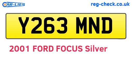 Y263MND are the vehicle registration plates.