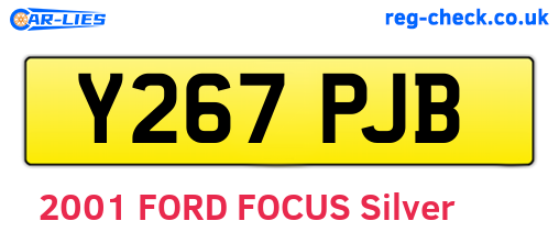 Y267PJB are the vehicle registration plates.