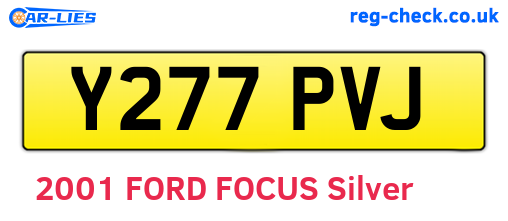 Y277PVJ are the vehicle registration plates.