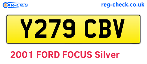 Y279CBV are the vehicle registration plates.