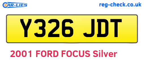 Y326JDT are the vehicle registration plates.