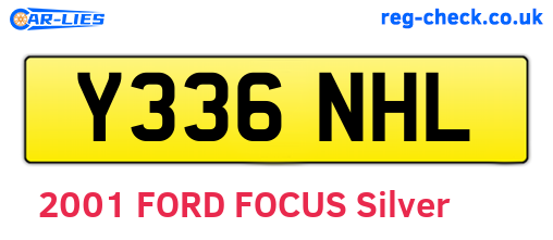 Y336NHL are the vehicle registration plates.