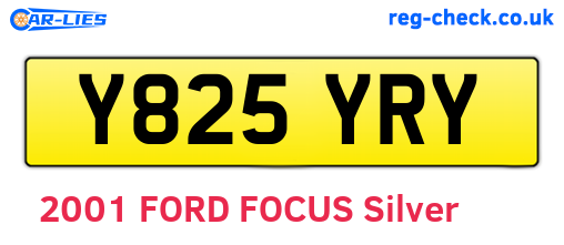 Y825YRY are the vehicle registration plates.