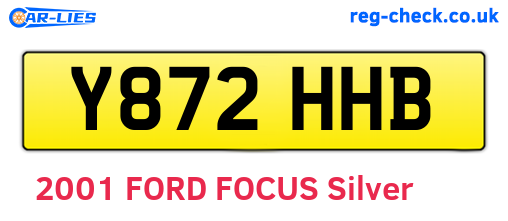 Y872HHB are the vehicle registration plates.