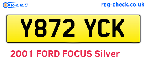 Y872YCK are the vehicle registration plates.