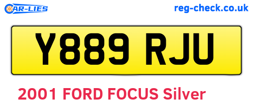 Y889RJU are the vehicle registration plates.