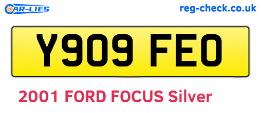 Y909FEO are the vehicle registration plates.