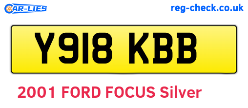 Y918KBB are the vehicle registration plates.