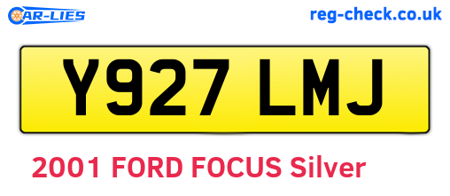 Y927LMJ are the vehicle registration plates.