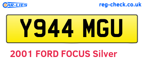 Y944MGU are the vehicle registration plates.