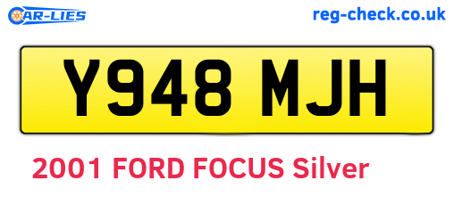 Y948MJH are the vehicle registration plates.