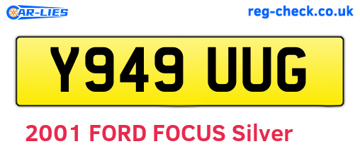 Y949UUG are the vehicle registration plates.