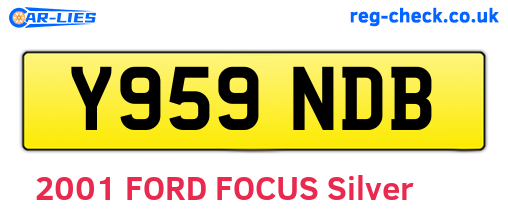Y959NDB are the vehicle registration plates.