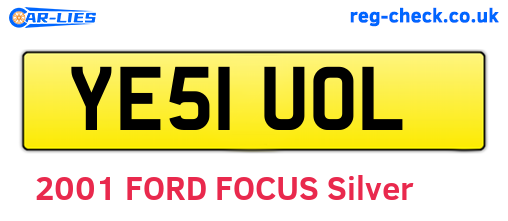 YE51UOL are the vehicle registration plates.