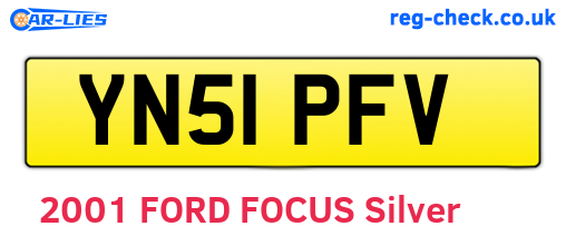 YN51PFV are the vehicle registration plates.