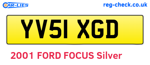 YV51XGD are the vehicle registration plates.