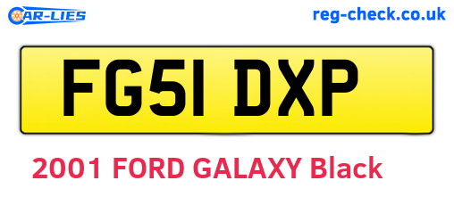 FG51DXP are the vehicle registration plates.