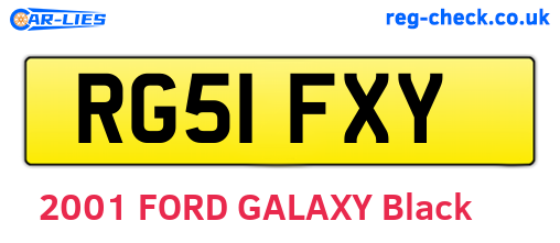 RG51FXY are the vehicle registration plates.