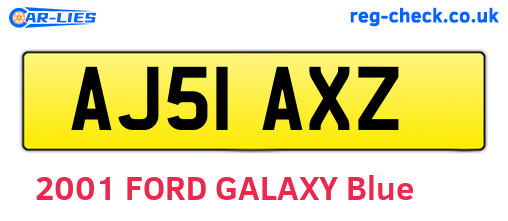 AJ51AXZ are the vehicle registration plates.