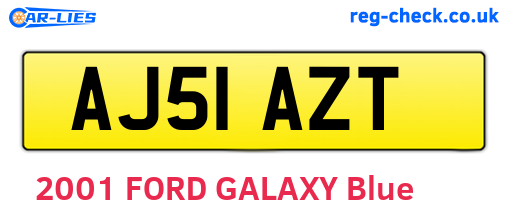 AJ51AZT are the vehicle registration plates.