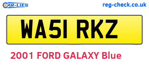 WA51RKZ are the vehicle registration plates.