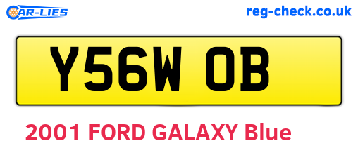 Y56WOB are the vehicle registration plates.