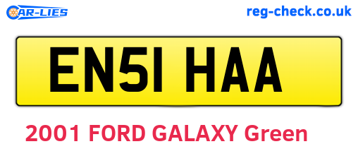 EN51HAA are the vehicle registration plates.