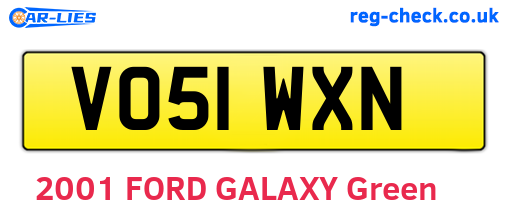 VO51WXN are the vehicle registration plates.
